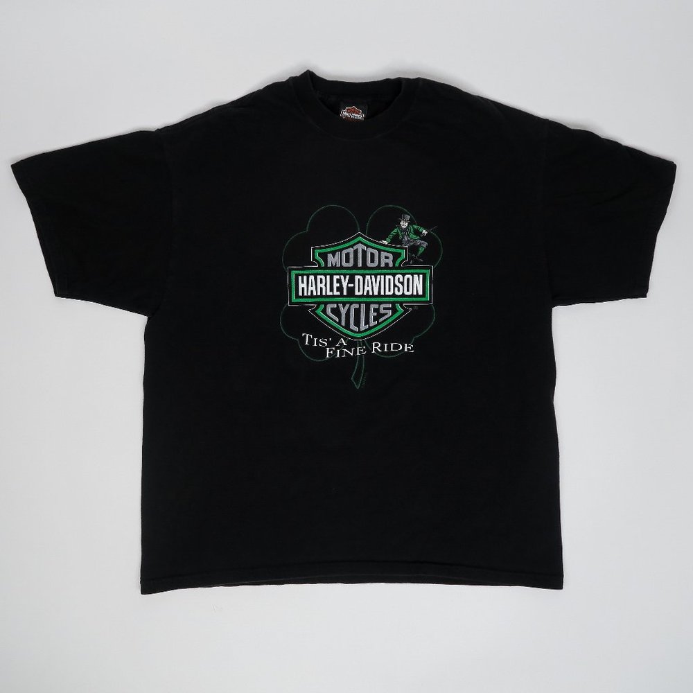Harley-Davidson Black Tee with Green Logo